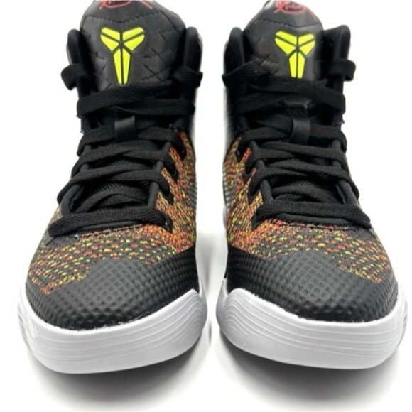 Nike Kobe IX Elite Youth 7Y Black And Metallic Basketball Silver Baseball Shoes - Picture 6 of 11